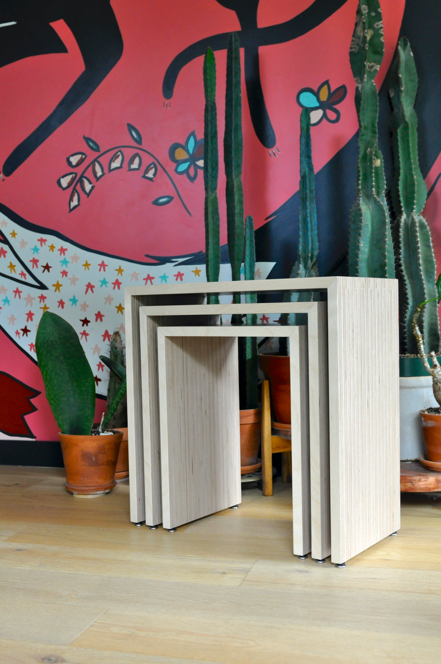 Baltic Birch Plywood 'Essi' Nesting Tables