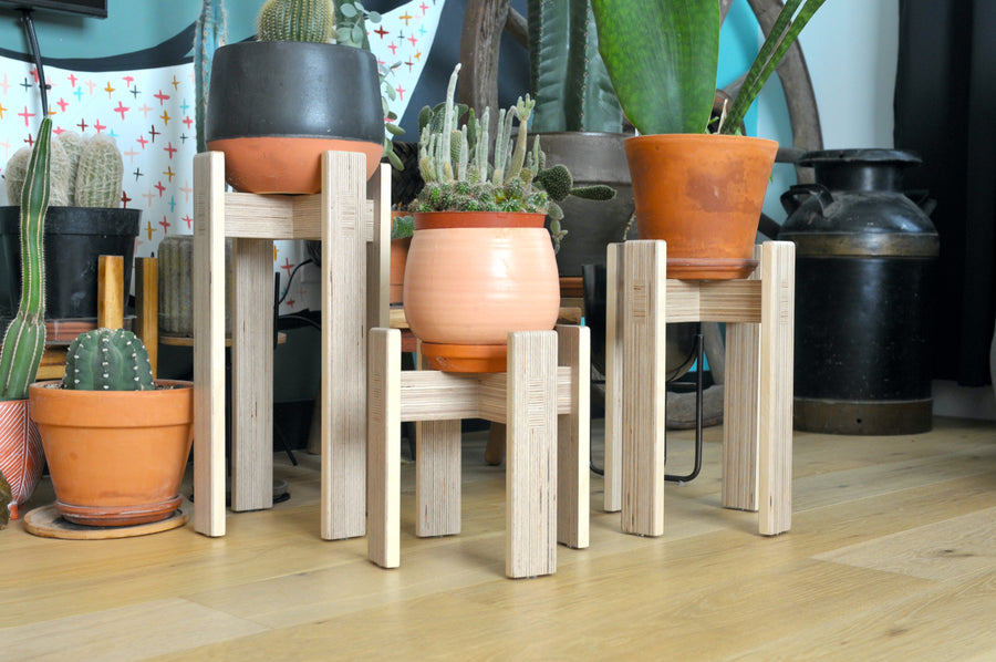 plywood plant hanger Baltic Birch Plywood 'Yule' Plant Stand