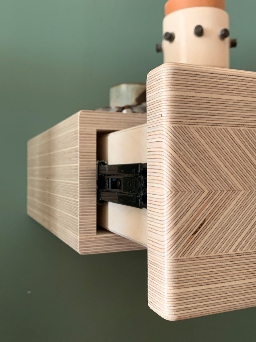 Baltic Birch Plywood 'Aisling' Floating Nightstand with Full Overlay Drawer