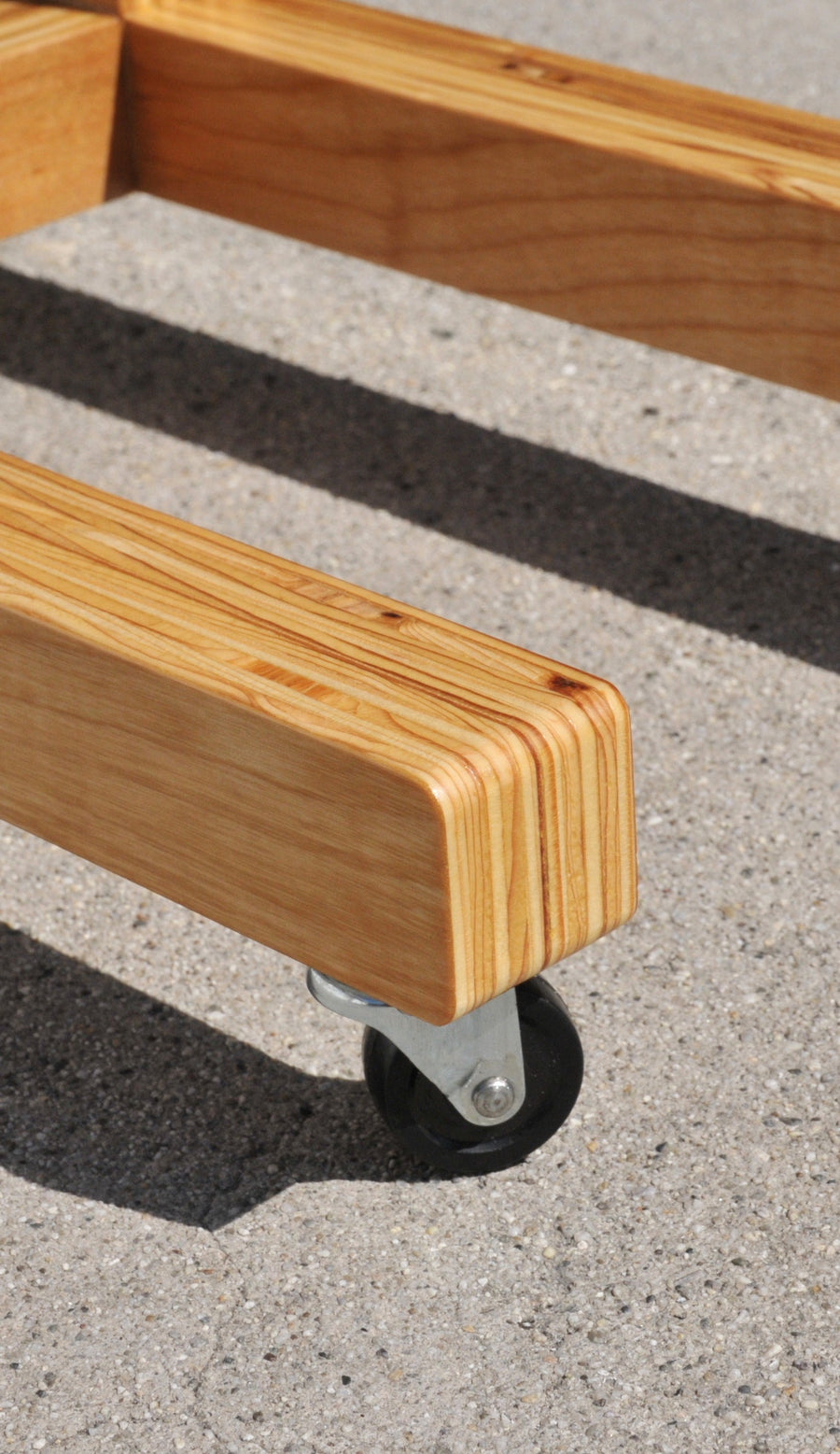 plywood rolling table detail
