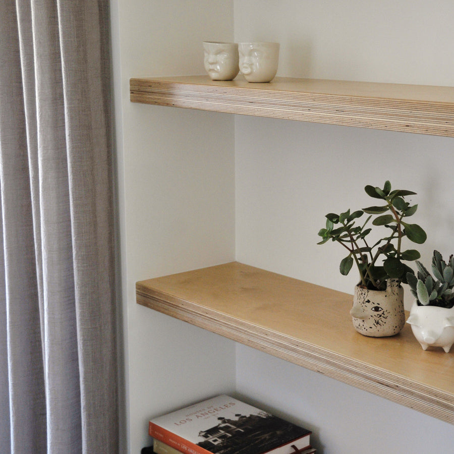Linseed Plywood Alcove Shelves