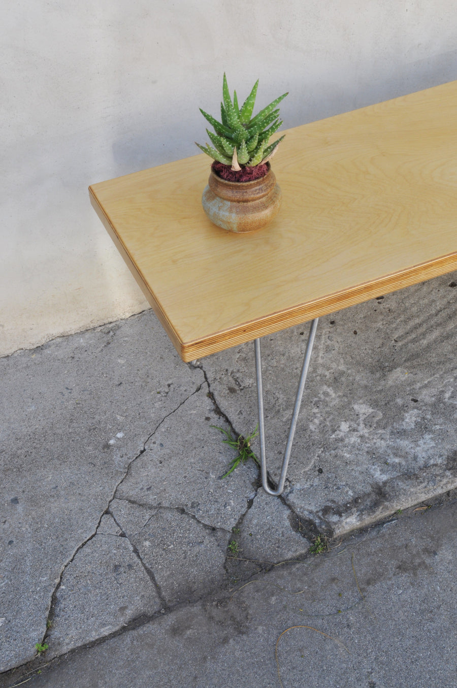 plywood coffee table detail