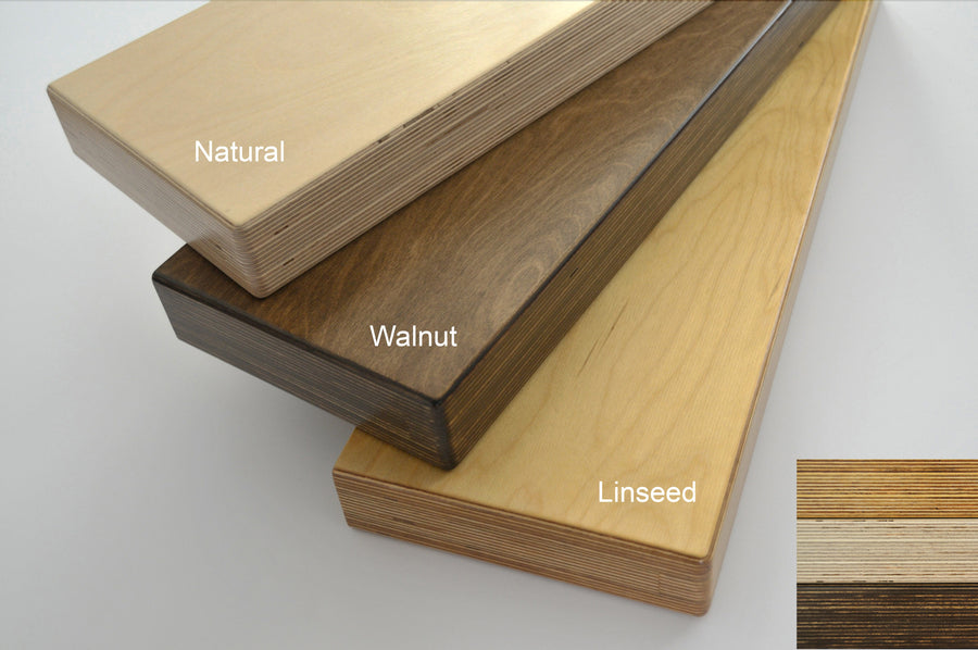 Plywood shelf finish options
