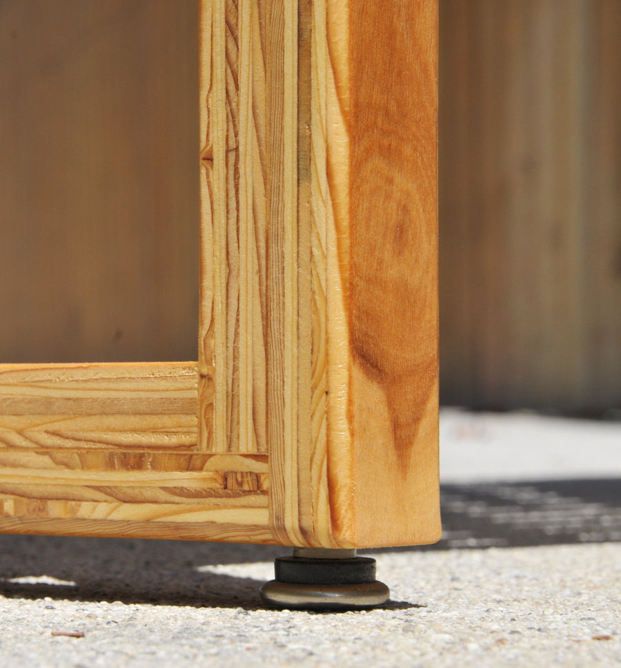 plywood table foot detail